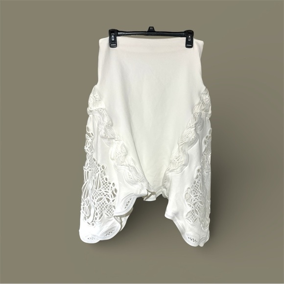 Jonathan Simkhai Asymmetrical White Lace Skirt Size M - Picture 2 of 6
